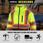 Hi-Vis Reflective Safety Fleece Hoodie for Men