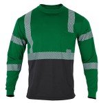 Men's High Visibility Reflective Safety Shirt (Green, XL)