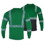 Men's High Visibility Reflective Safety Shirt (Green, XL)