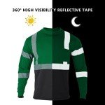 Men's High Visibility Reflective Safety Shirt (Green, XL)