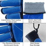 TICONN 14" Fireproof Welding Gloves - Heat Resistant