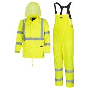High Visibility Waterproof Rain Gear Set for Men