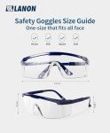 LANON Lightweight Anti-Fog Safety Goggles with Adjustable Temples