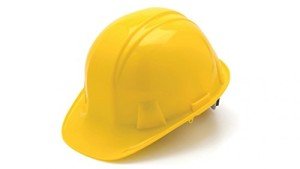 Yellow 4-Point Ratchet Suspension Hard Hat