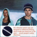 High Visibility Reflective Knit Beanies - 24 Pack