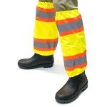 Hi-Viz Leg Gaiters with Contrasting Trim - Lime