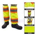 Hi-Viz Leg Gaiters with Contrasting Trim - Lime