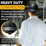 OSHA Approved Vented Full Brim Hard Hat - Black