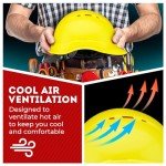 Vented Lime OSHA Hard Hat with Suspension