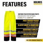 Hi-Vis Yellow Waterproof Rainsuit with Reflective Stripes