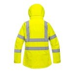 Women's Hi-Vis Waterproof Rain Jacket - Yellow