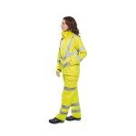 Women's Hi-Vis Waterproof Rain Jacket - Yellow