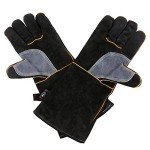 Fire-Resistant Leather Gloves for Heat Protection