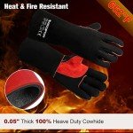 ARCCAPTAIN 16" Leather Welding Gloves - Heat Resistant