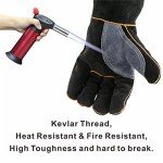 Fire-Resistant Leather Gloves for Heat Protection