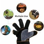 Fire-Resistant Leather Gloves for Heat Protection