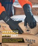 Heavy-Duty Reusable Rubber Chemical Resistant Gloves