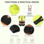 TICONN High Visibility Reflective Safety Vest