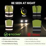 TICONN High Visibility Reflective Safety Vest