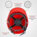 10 Pcs Hard Hats with Adjustable Straps - Red