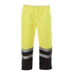 Waterproof Rain Pants Class 3 (2X-Large) Black/Yellow