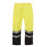 Waterproof Rain Pants Class 3 (2X-Large) Black/Yellow
