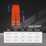 Hi-Vis Waterproof Rain Pants with Hood for Men