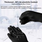 Heavy Duty Black Nitrile Disposable Gloves - 100 pcs