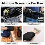 Heavy Duty Black Nitrile Disposable Gloves - 100 pcs