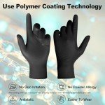 Heavy Duty Black Nitrile Disposable Gloves - 100 pcs
