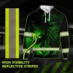 Hi-Vis Reflective Skull Hoodie for Outdoor Safety