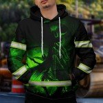 Hi-Vis Reflective Skull Hoodie for Outdoor Safety