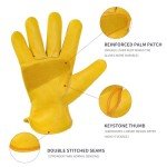 DULFINE Durable Cut Resistant Leather Work Gloves