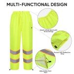 Hi-Vis Waterproof Rain Jacket & Pants Set