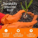 Heavy Duty Orange Nitrile Disposable Gloves - 100 Count