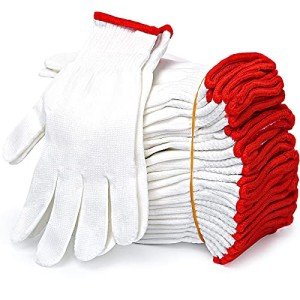 Lightweight Cotton Work Gloves - 12 Pairs