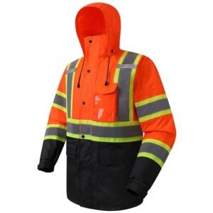 Hi-Vis Reflective Waterproof Safety Rain Jacket