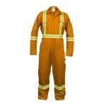 High Visibility Flame Resistant Coverall - Orange Medium