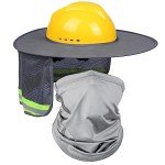 Hard Hat Sun Shade with Full Brim Visor Set