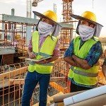 Hard Hat Sun Shade with Full Brim Visor Set