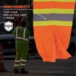 Reflective Safety Pants for Outdoor Workers - Orange