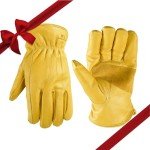 Men's Thinsulate Fleece-Lined Leather Work Gloves