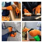 Heavy Duty Orange Nitrile Mechanic Gloves - Large
