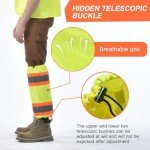 High-Visibility Yellow Reflective Safety Leg Gaiters