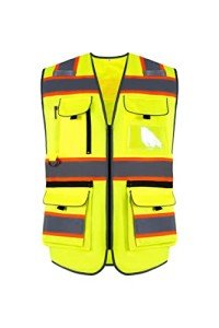 High Visibility Reflective Safety Vest with 10 Pockets