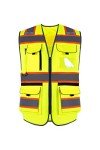 High Visibility Reflective Safety Vest with 10 Pockets