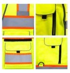 High Visibility Reflective Safety Vest with 10 Pockets