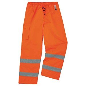 Hi-Vis Thermal Safety Pants for Men - Orange