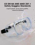 MELASA ANSI Z87.1 Safety Goggles - Lightweight & Anti-Fog