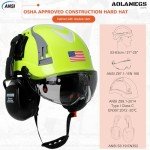 Aolamegs OSHA-Approved Hard Hat with Visor & Earmuffs
